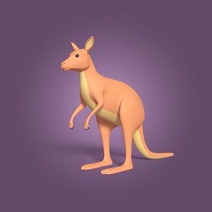 3D Cartoon kangaroo