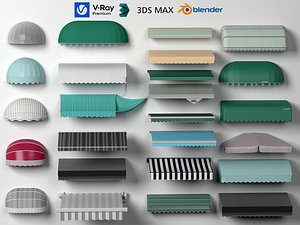 Commercial Awnings Canopies Storefront Set