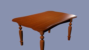 wooden table 3d blend