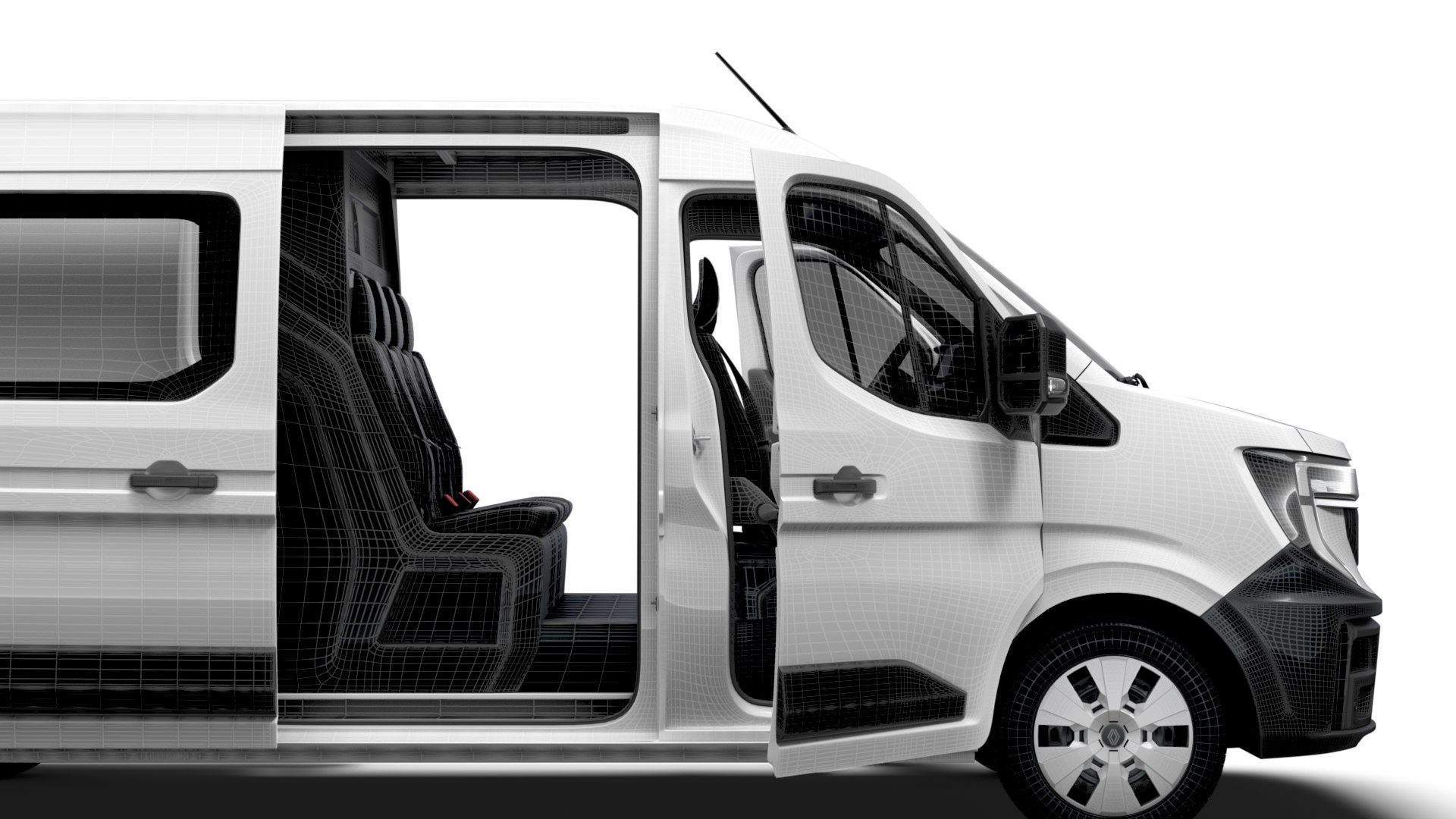 3D Renault Master L3H2 CrewCab Van HQ Interior 2024 - TurboSquid 2253400