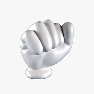 Cartoon Hand 5 Fingers - Fist model