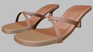 Round-Toe Double-Straps Kitten-Heel Slide Sandals 02