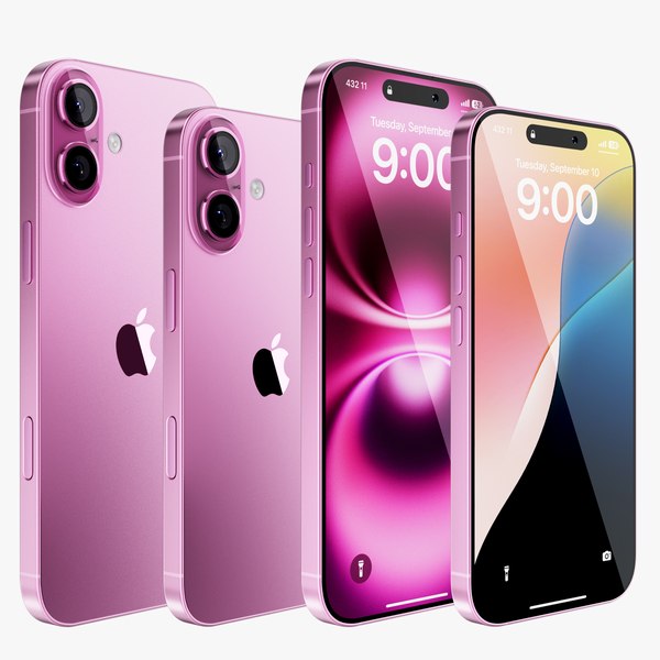 iPhone 16 16 Plus Rosa Modelo 3D TurboSquid 2300268