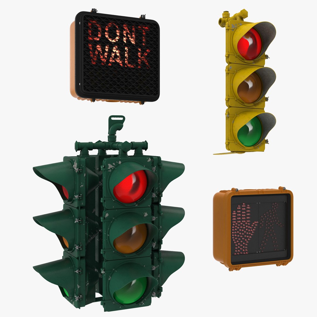 Stop Lights Collection 2 3D model preview