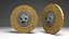 3D Mayan dial coin prehistoric God- Fire