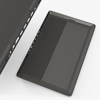 Laptop Bottom Case Panel with Airflow Grid Black