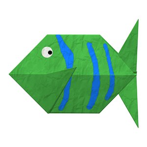 3D Origami fish model