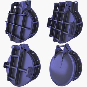 3D Gate Flap Valves SET v5 model