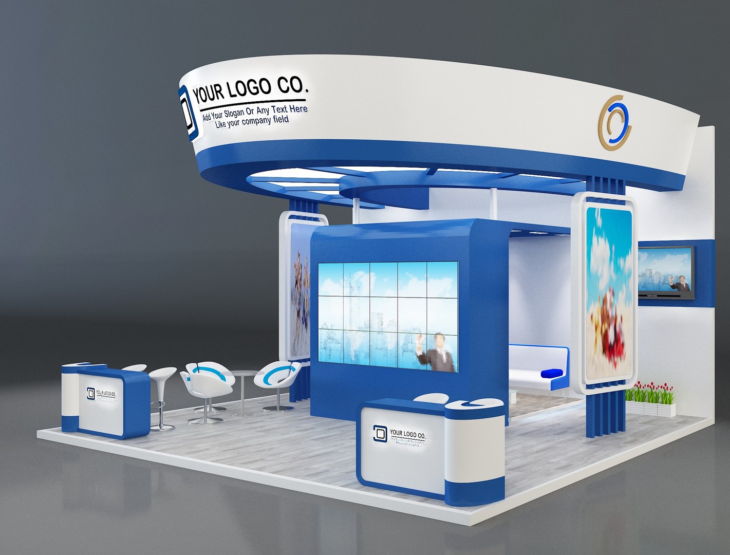 3D Booth Exhibition Stand c41 model https://p.turbosquid.com/ts-thumb/5Z/GmwiXf/NI/1/jpg/1670301477/1920x1080/fit_q87/f005da6dde7d2708d76b31e4bd9b6d366a1abd96/1.jpg