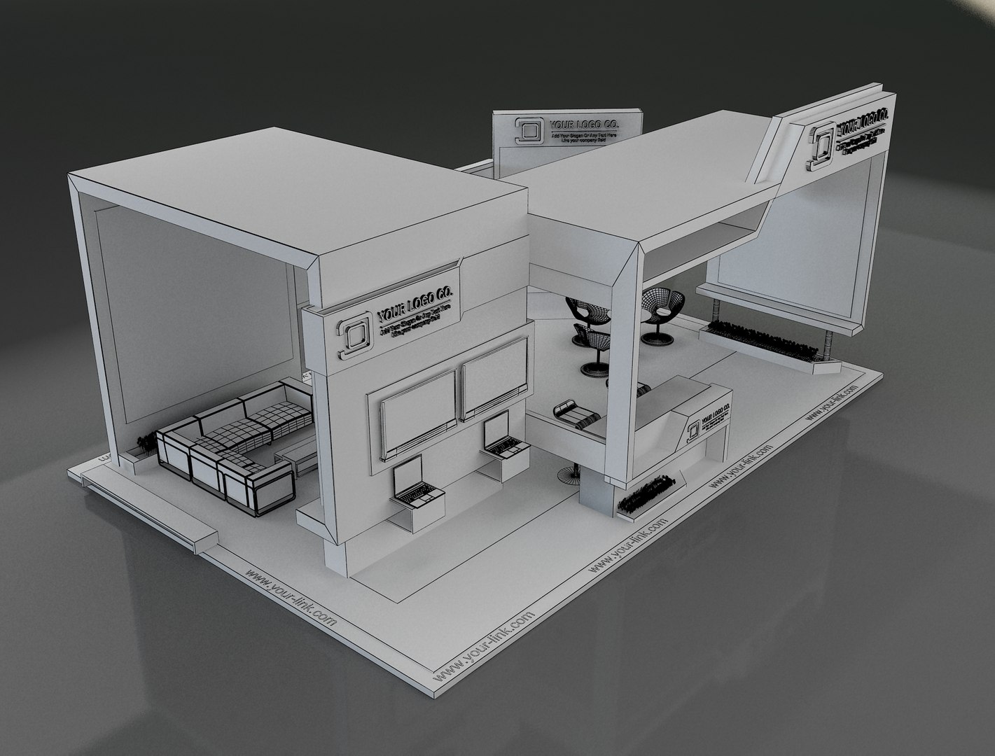 3D Booth Exhibition Stand c41 model https://p.turbosquid.com/ts-thumb/5Z/GmwiXf/W2/w1/jpg/1692453378/1920x1080/fit_q87/30e4b16b96df72ca1c045e128242b4a1867d93c0/w1.jpg