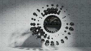 3D Surface Sci-Fi spheres Collection model