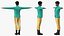 Light Skin Teenager Fashionable Style Rigged for Maya