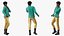 Light Skin Teenager Fashionable Style Rigged for Maya
