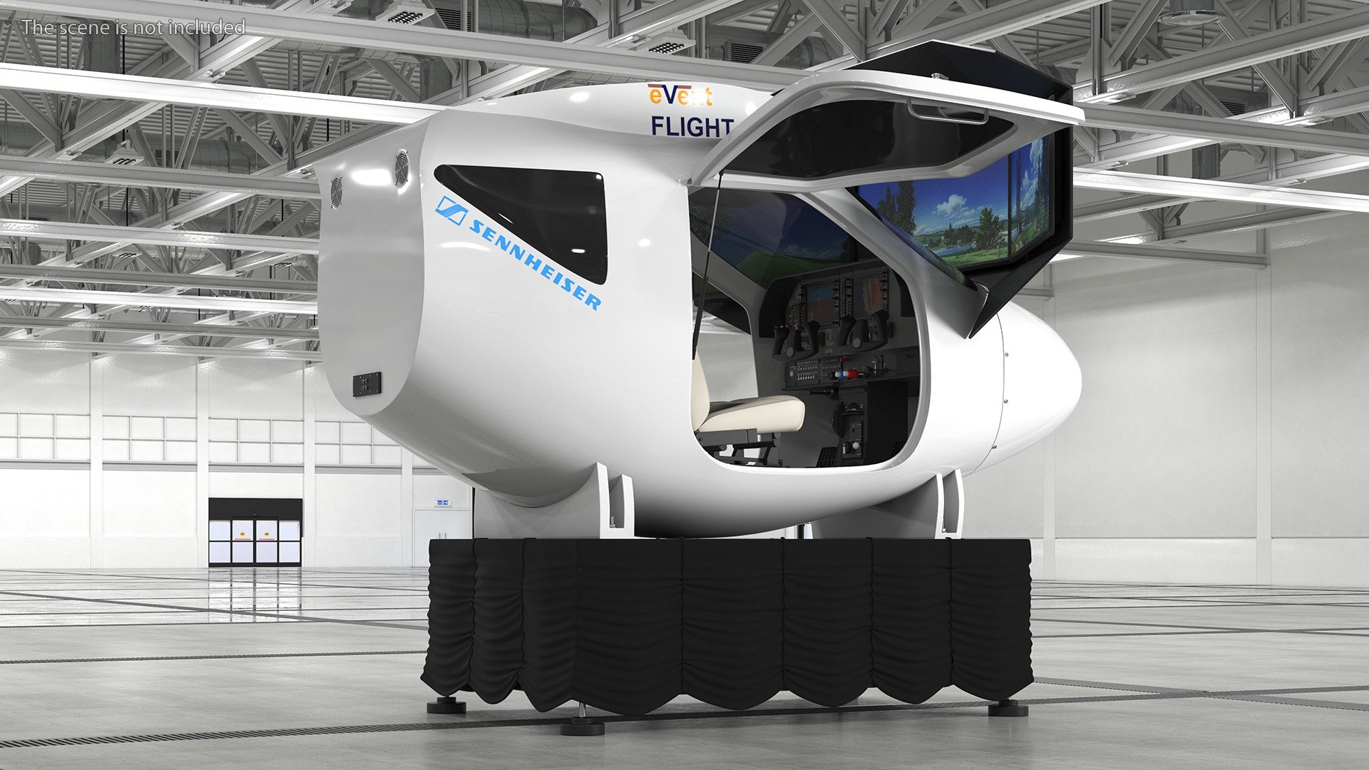 Flight Simulator Sennheiser BOT SC07 Rigged For Cinema 4D 3D Model ...