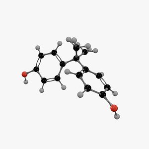 3D Bisphenol A Molecule model
