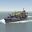 bulk cargo ship 3d model