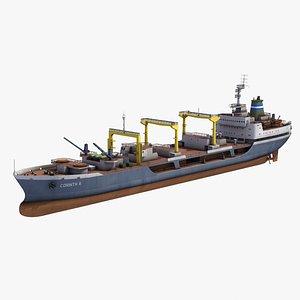 bulk cargo ship 3d model