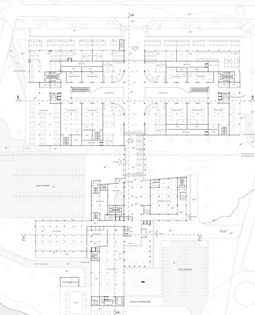 Hotel And Shopping Mall High Technical Detailed Revit Project Model ...