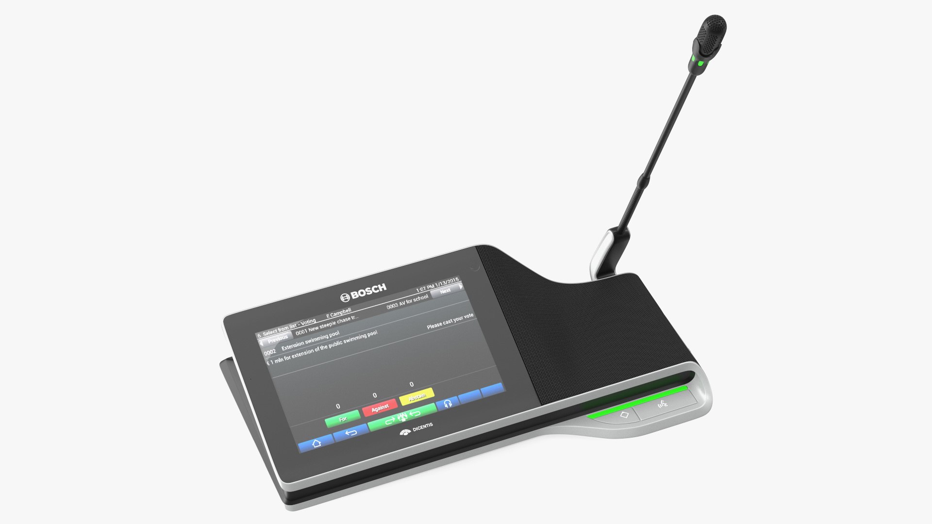 Bosch Dicentis Multimedia Device with Stem Microphone 3D model preview
