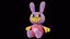 Rabbit Jax From The Amazing Digital Circus - Stuffed Toy PBR 3D model