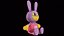 Rabbit Jax From The Amazing Digital Circus - Stuffed Toy PBR 3D model