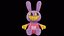 Rabbit Jax From The Amazing Digital Circus - Stuffed Toy PBR 3D model