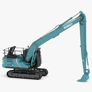3D Kobelco SK210LC-10 Long Arm Excavator