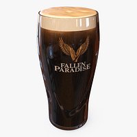 Filled Pint Black Beer