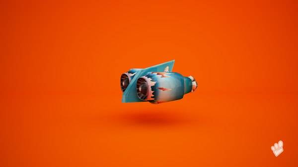 c4d jetpack double blue