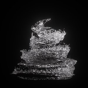 3D Water Splash Spiral Animated