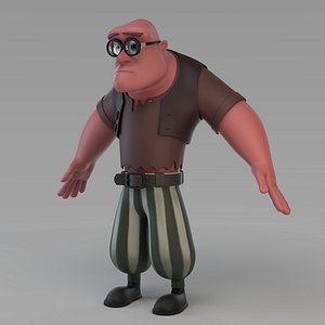 3D model poor big man