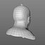 Rigged Obese 70 años de edad, hembra asiática Head Base Mesh V1
