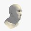 Rigged Obese 70 años de edad, hembra asiática Head Base Mesh V1