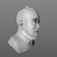 Rigged Obese 70 años de edad, hembra asiática Head Base Mesh V1