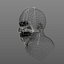 Rigged Obese 70 años de edad, hembra asiática Head Base Mesh V1
