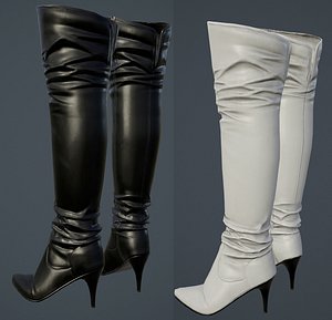 3D boots hight heel model