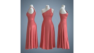 3D Woman Mannequin Red Dress