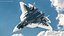 Multirole Stealth Aviation Vehicle Grey White Camo Rigged for Maya
