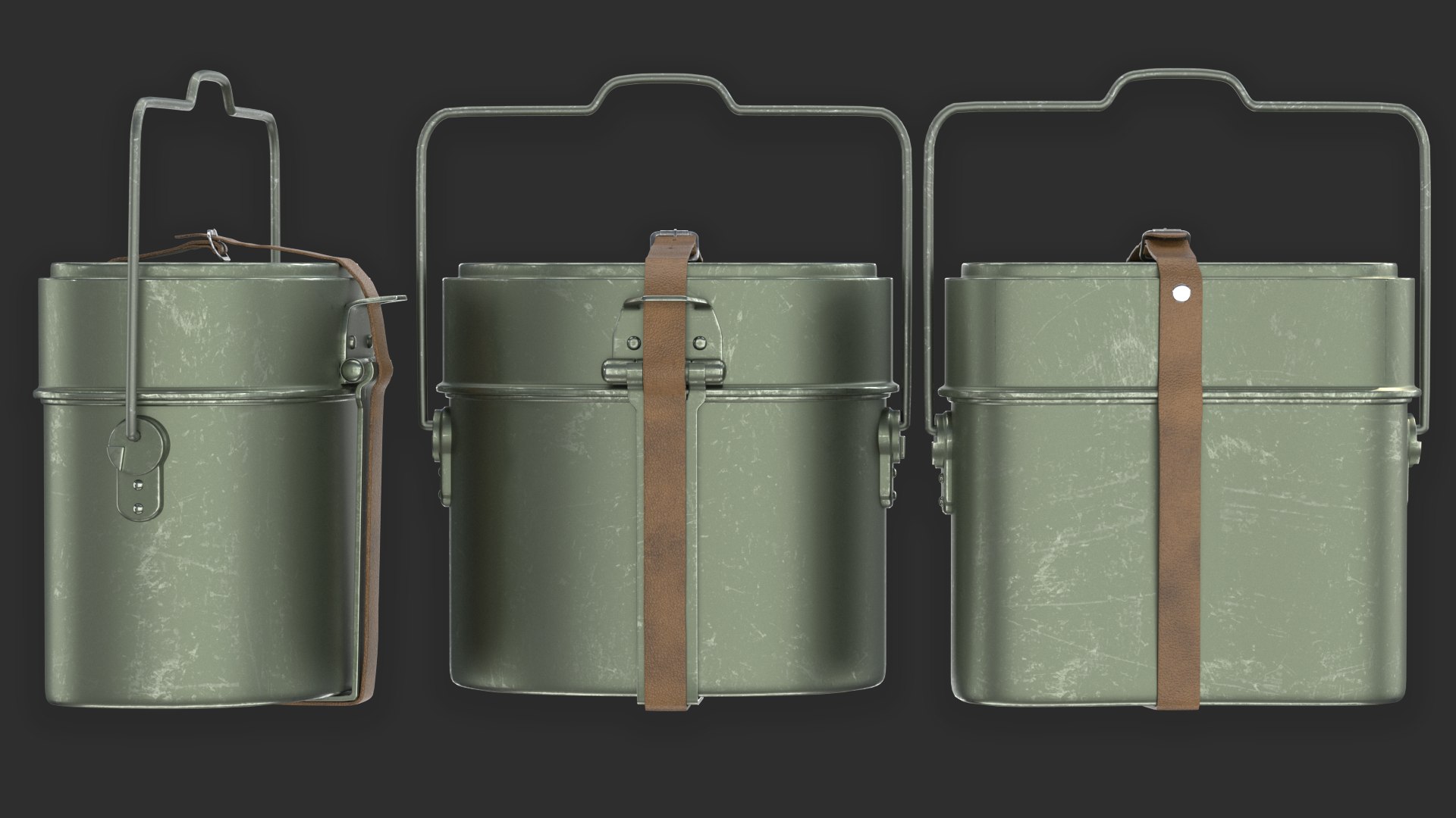 WWII Military Mess Kit 3D Model - TurboSquid 2511878