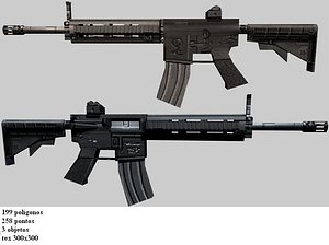 MK 16 Mod 0 Scar (c4d)