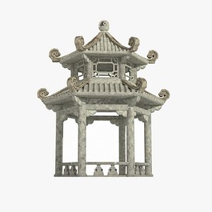 Taoist pavilion of ancient Asian architecture model