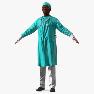 African Black Male Doctor Blood Stained