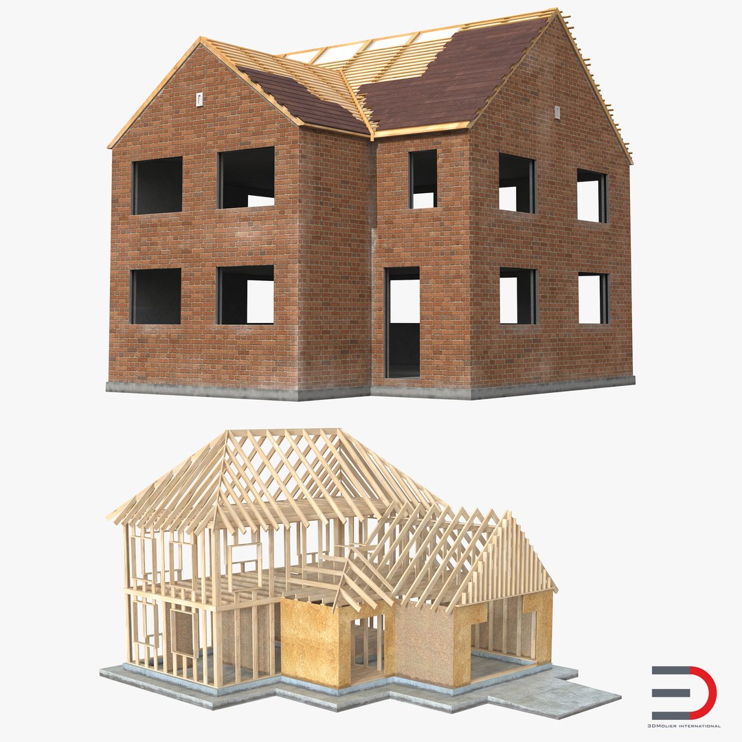 Private House Construction 3D Models Collection 2 3D model preview