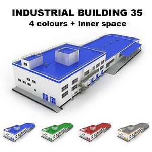 3d model large industrial building 35