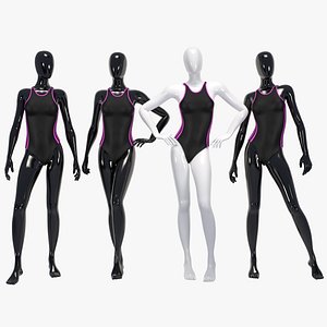 3D female swimming suit