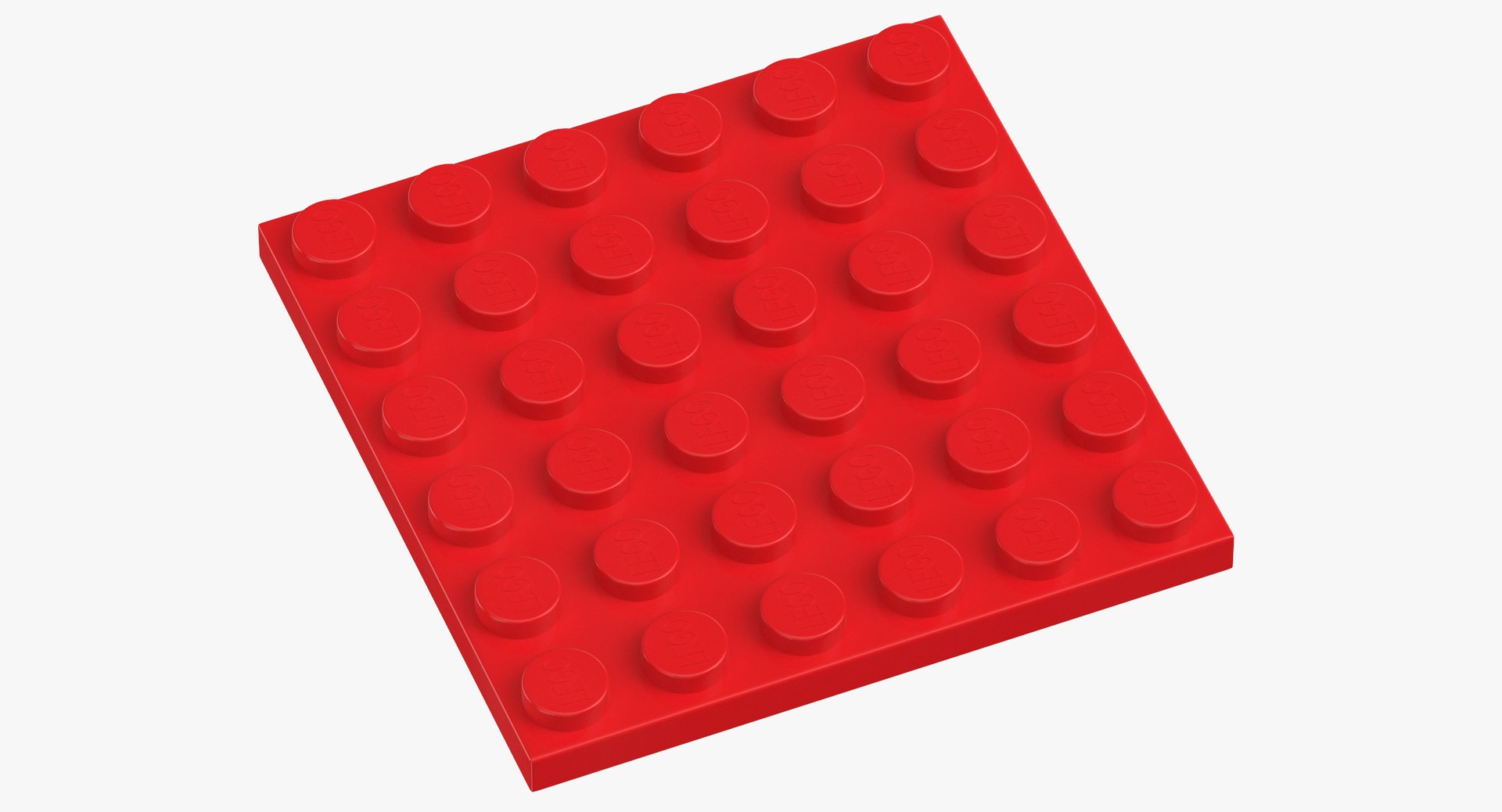 Lego Plate 6x6 Bright 3D TurboSquid 1409519