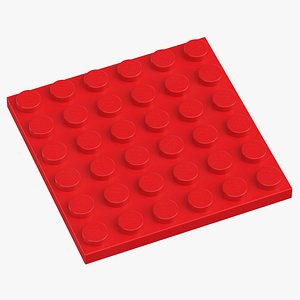 Lego Plate 6x6 Bright Red