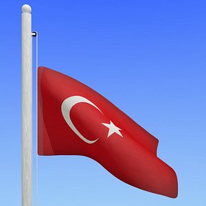 flag turkey - loop 3d max