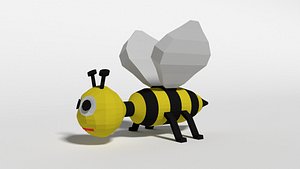 Low Poly Cartoon Bee Toy