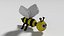 3D bee toy model